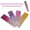 Wireless Microphone Rhinestones Microphone Cover Gold Silver Mic Handle Sleeve  Stage Party