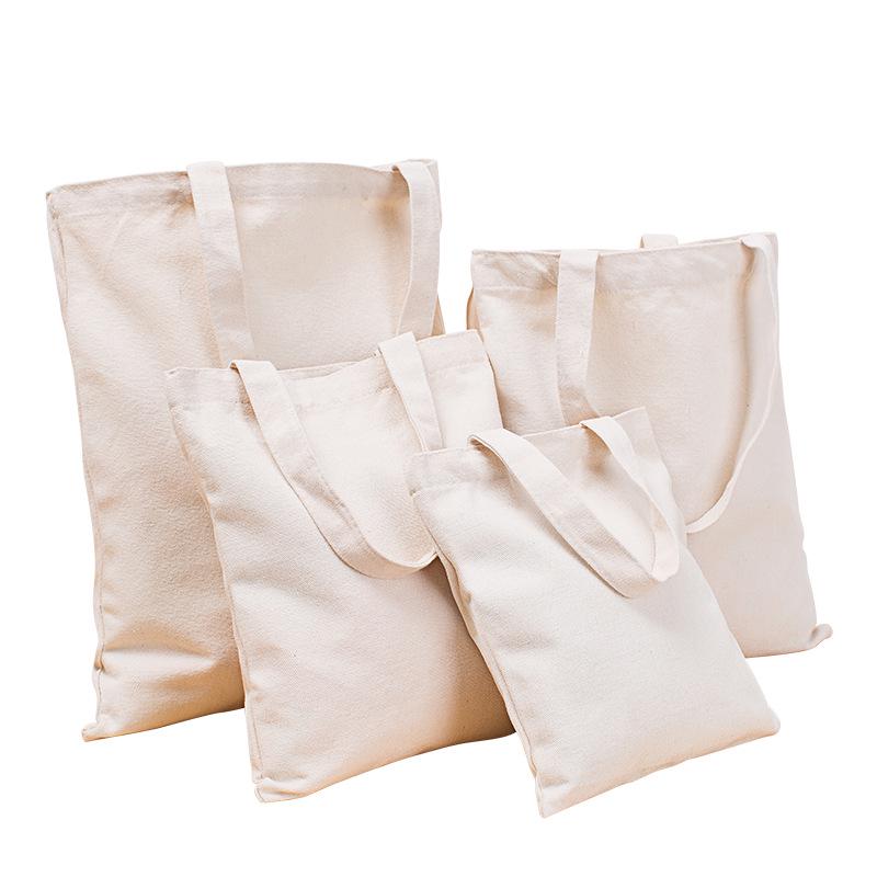 Высококачественная холщовая сумка-тоут с индивидуальным логотипом - Белая, Пустая, Персонализированная печать