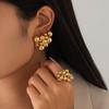Accessories Ins Wind Geometry Beaded Stud Earrings Women, Personality Versatile CCB Bead Earrings