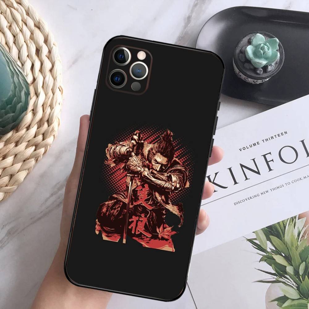 S-Чехол для телефона Sekiro Shadows Die Twice для iPhone 16,15,14,13,12 Mini 11 Pro XR,X,XS,MAX 7,8 Plus Силиконовый чехол Мягкий Черный