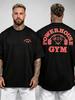 Powerhouse Gym Двусторонний принт Мужская футболка Модный тренд Уличная мода Короткий рукав Мужские повседневные свободные хлопковые футболки