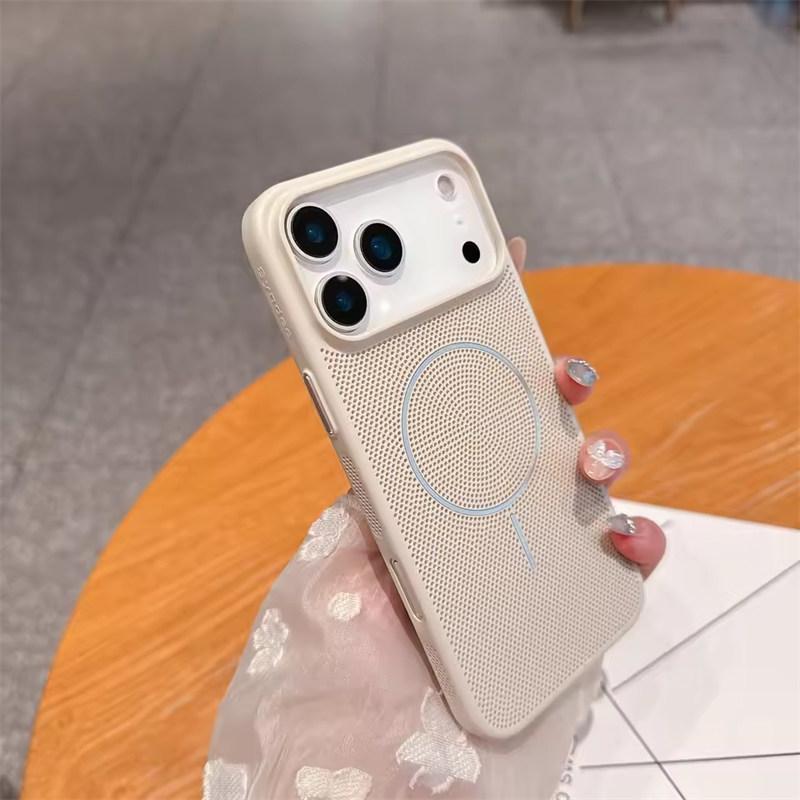 Сетчатый чехол для охлаждения и отвода тепла с магнитной фиксацией Magsafe для iPhone 17 16 15 14 13 12 11 Pro Max Plus 17 Air, чехол с поддержкой беспроводной зарядки
