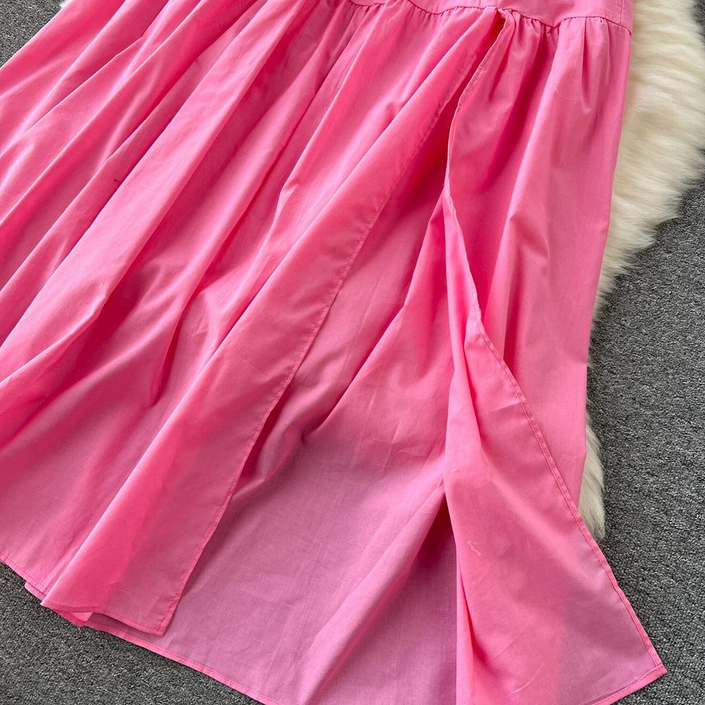 Элегантное цветочное платье-фея, женское платье на бретельках, сексуальное вечернее платье миди, повседневное платье с шикарным принтом и высокой талией, модное женское платье 2025 года