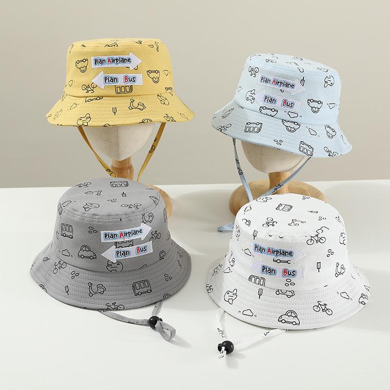 Spring and Summer Baby Fisherman Hat Korean Version Girl Cartoon Sun Hat Boy Basin Hat Sun Protection Sun Hat Children Hat Trend
