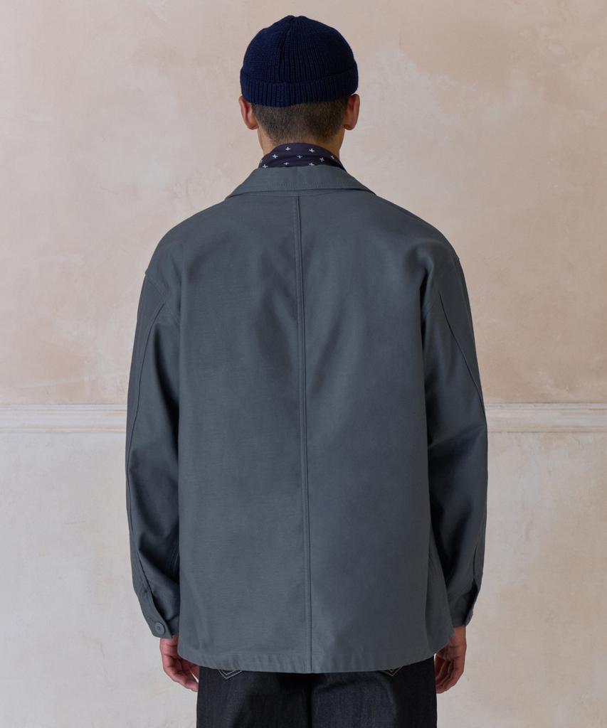 Musinsa Standard Back Satin Chore Jacket [Grayish Blue]