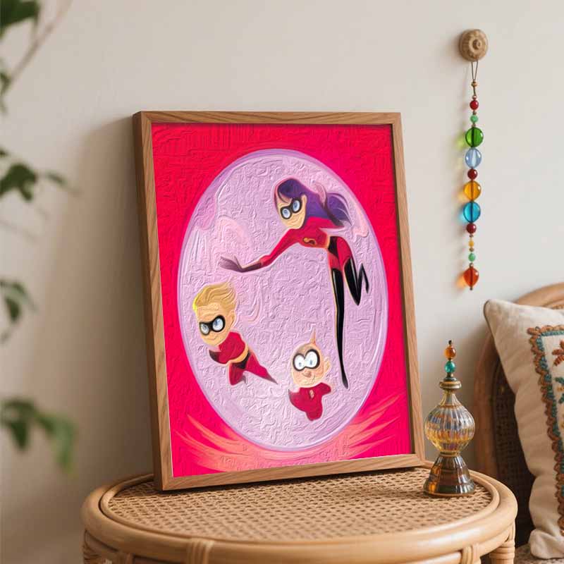Disney The Incredibles DIY Oil Painting Kits Hand Painting Home Decor Craft Gift Ideas For Fans To Decorate Rooms And Living Spaces Art