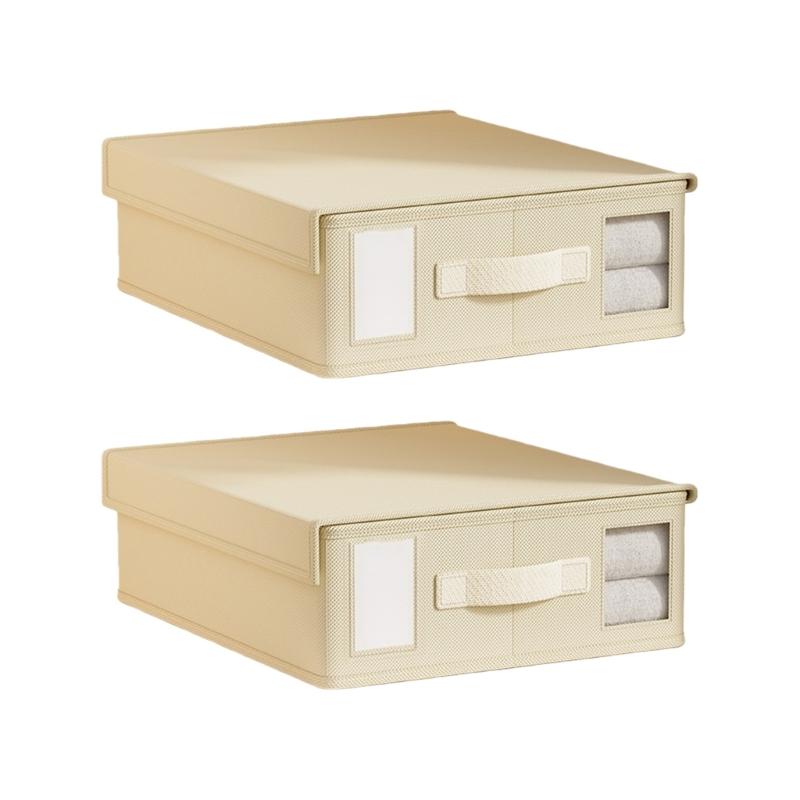 Дышащий Нетканый Материал Контейнер для Постельного Белья Органайзер для Постельного Белья С Пылезащитной Крышкой И Прозрачным Окном
