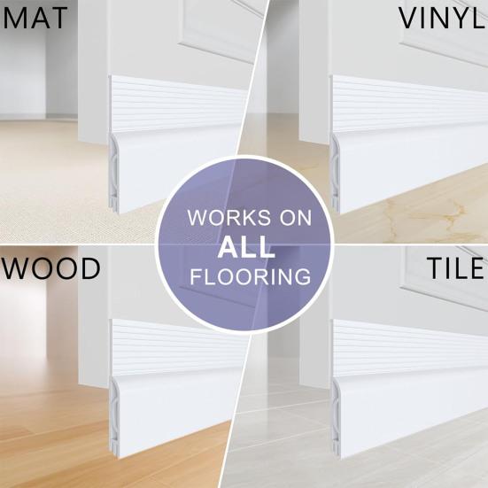 1М Уплотнительная лента для низа двери Подметание под дверью Уплотнитель от непогоды Свето-шумоизоляция Пылезащита Ветрозащита Стопор для двери Лента-заполнитель зазора под дверью