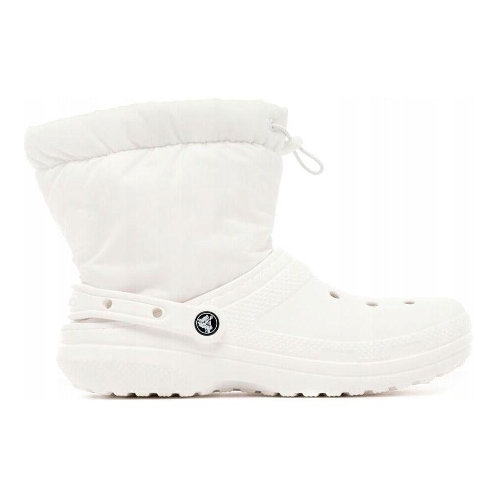 Crocs Классические утепленные ботильоны Neo Puff для повседневной носки Женские ботинки Белые 206630-143