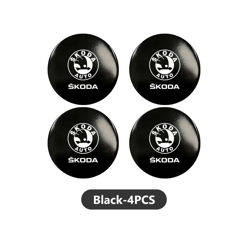 ZDVK6 4pcs 56mm Car Wheel Center Hub Cap Stickers Car Styling Accessories For Skoda Fabia 1 2 Octavia a7 RS Superb Rapid Yeti Karoq