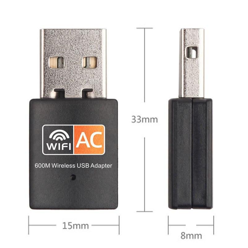 Двухдиапазонная USB-сетевая карта Wi-Fi 5G: Внешний WiFi-приемник для настольного компьютера и ноутбука