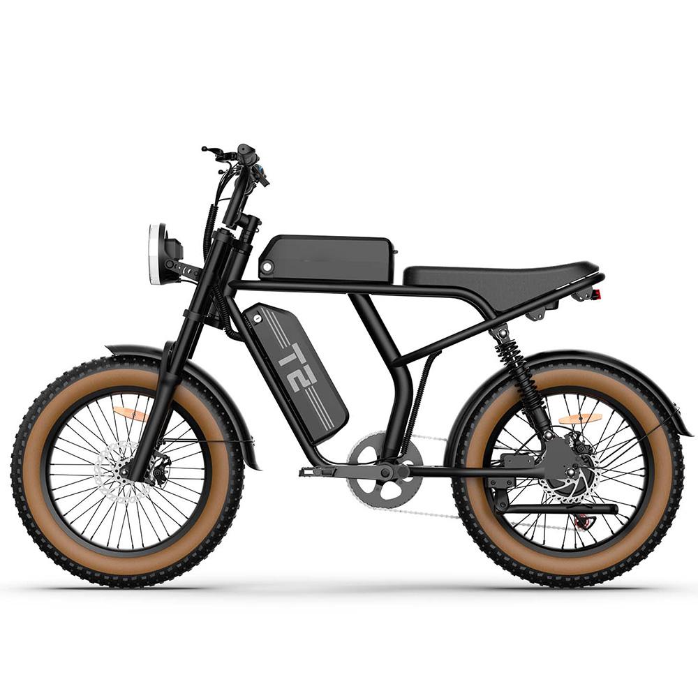 Электровелосипед Urlife T2 500 Вт Мотор 20" Широкие Шины Полностью Амортизированный Взрослый Электровелосипед 48 В 15,6 Ач Двойные Дисковые Тормоза 7 Скоростей Макс. Загрузка 120 кг