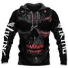 Mans Skull Printing Hoodies Autumn Fashion New  Retro Hip Hop Style Hooded Sweatshirts Street Trend Leisure Comfortable Pullover