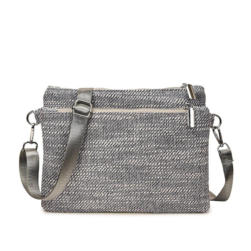 Холщовая сумка-клатч женская новая простая трендовая повседневная модная однотонная на плечо кроссбоди маленькая квадратная сумка женская