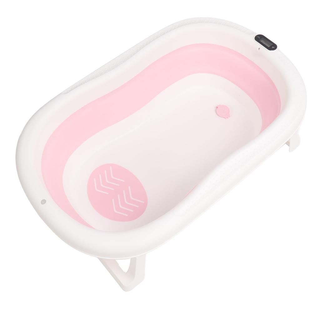 Складная детская ванночка с нескользящим основанием, складная детская ванночка с дисплеем температуры для дома