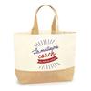 Sac Cabas - PLANETEE - Coach Meilleure Du Monde - Jute Naturel - Imprimé En France - Grande Contenance