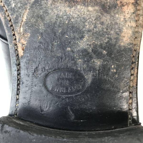 Ainsley Blake 1864 Англия Винтажные кожаные оксфорды с U-образным мыском 9.5 28.0 Черные туфли(ИСПОЛЬЗОВАЛ)