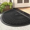 1pc Door Mat Outdoor Indoor Entrance Doormat-Semicircular Durable Rubber Non Slip Front Door Mat for Outside Inside