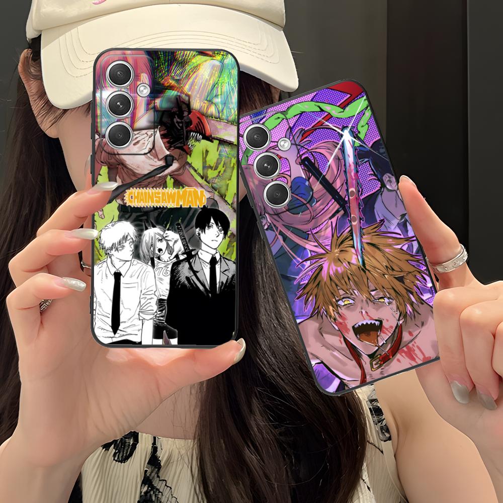 Чехол для мобильного телефона Chainsaw Anime Man для Samsung Galaxy S25 S24 S23 S22 S21 S20 Note20 Plus FE Ultra Цветной Защитный Чехол