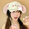 Y2k Baseball Cap Plush Rabbit Ear Sunscreen Hat Fashion Peaked Cap  Female