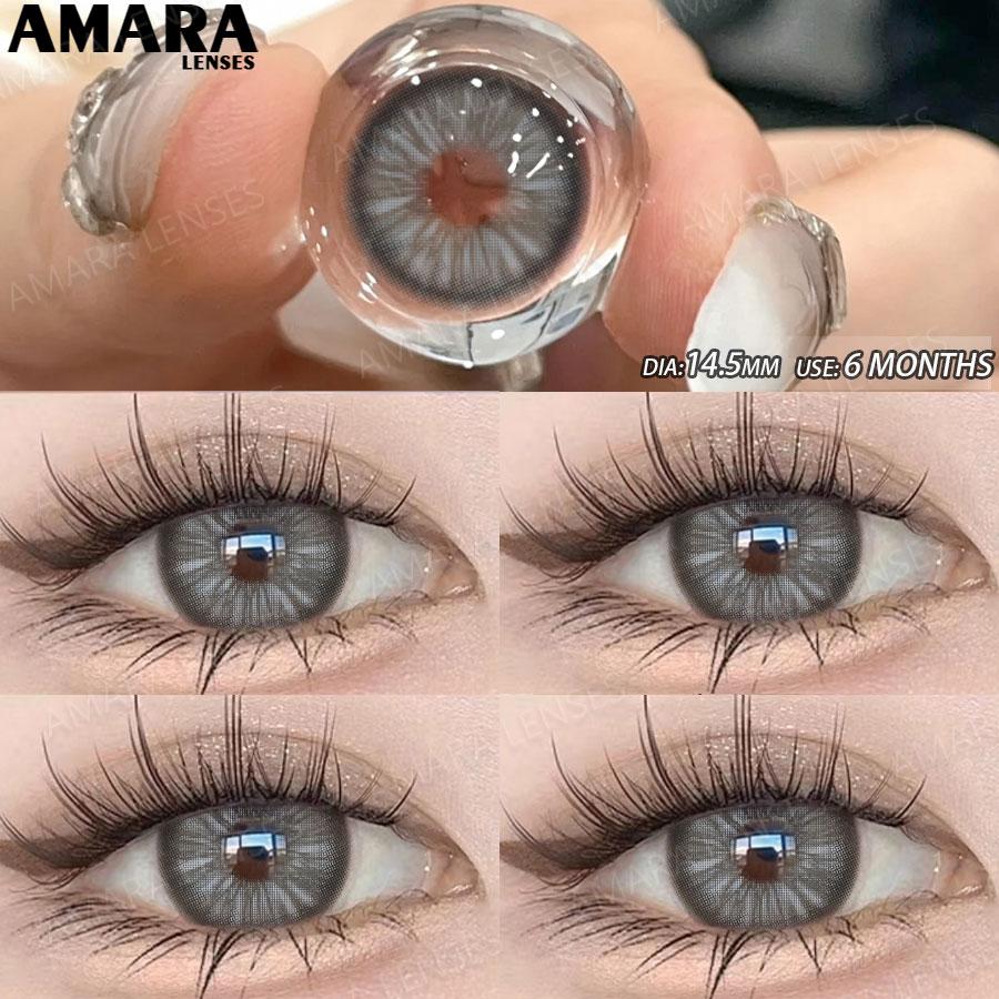 AMARA Colored Contacts Lenses Brown Lenses Purple Lens Natural Look Cosmetics Colored Pupils Eyes Color Lens Soft High Quality