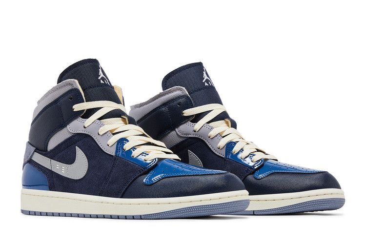 Jordan 1 Mid SE Craft Obsidian French Blue Ashen Slate White