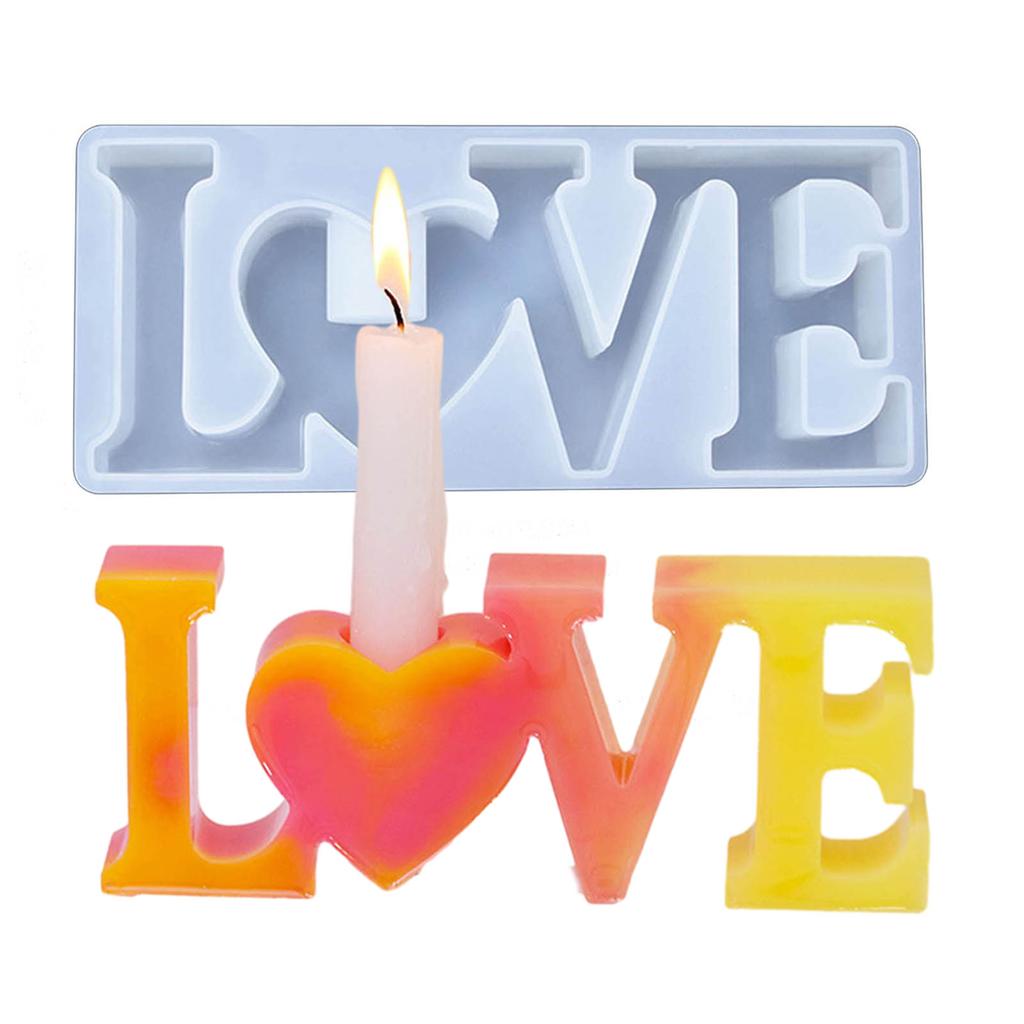 Силиконовая форма для подсвечника с английской буквой, формы для подсвечников, настольное украшение, принадлежности для изготовления гипса, антипригарная форма из смолы