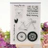 Bear Bike Transparent Silicone Clear Stamps Seal for DIY Scrapbooking Album Paper Card Bicycle Wheel
