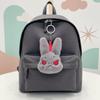 Fluffy Gothic Rabbit Compact Stitched Bunny Bag Pendant Halloween Plushie  Goth Lovers