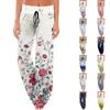 Женские модные свободные повседневные брюки с принтом и эластичной талией на шнурке