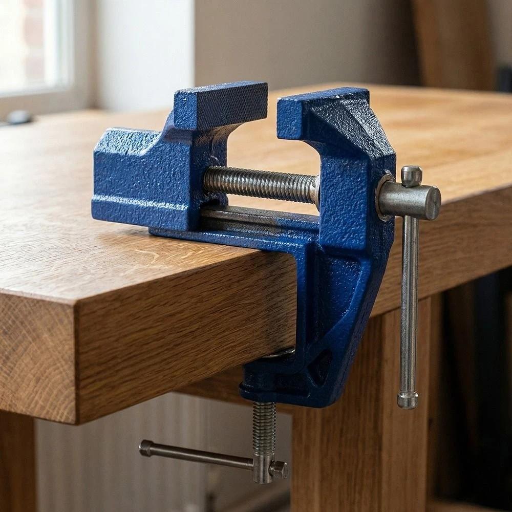Heavy-Duty Table Clamp Cast Steel Compact Clamp Making Portable Small Vice Metalworking