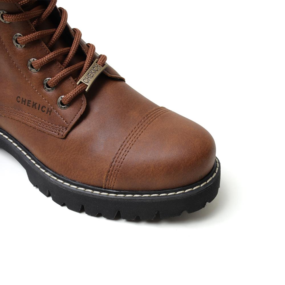 Chekich 2023 мужские ботинки темно-синего цвета из искусственной кожи со шнуровкой и молнией, зимние модные зимние ботинки больших размеров, спортивные удобные теплые ботинки до щиколотки CH009