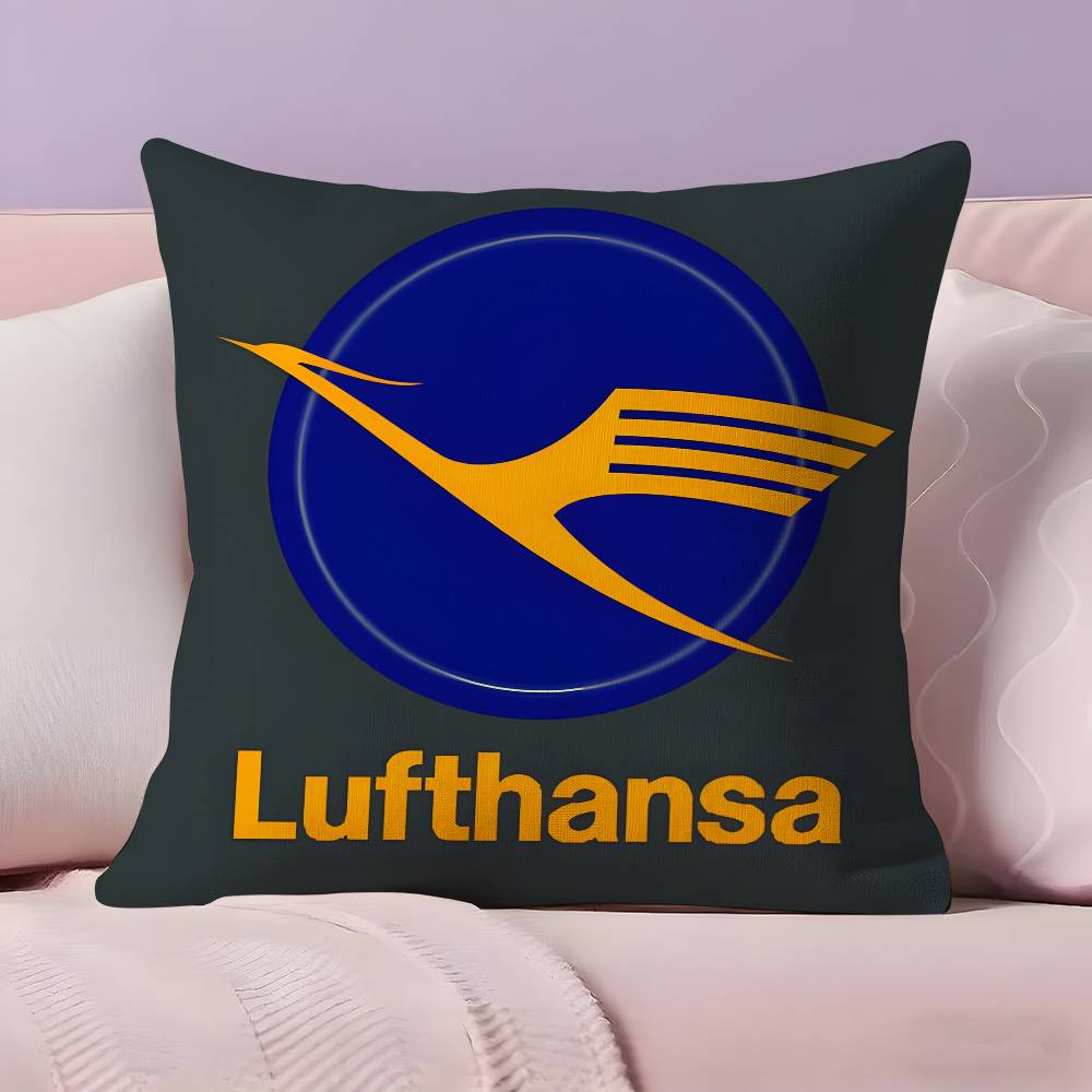 L-Lufthansa German Airlines Наволочка Наволочка Ультрамягкая Приятная к коже Ткань Комфорт как облако и Скрытая молния