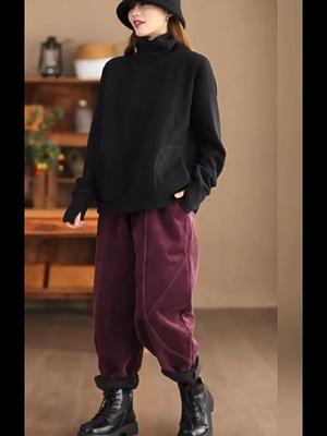 Винтажные брюки-джоггеры длиной до щиколотки, модные брюки, повседневные, с высокой талией, женские, вельветовые, мешковатые, шаровары, большие размеры