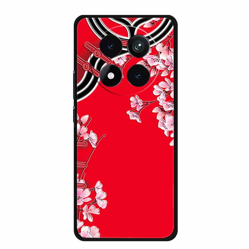 3D Emboss Case For Xiaomi Redmi Note 15 Phone Case Flowers Black Silicone Soft Back Cover Coque For Redmi Note 15 Pro Plus Case
