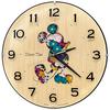 Wall Clock Character Disney Mickey Mouse Analog Mickey & Friends Disney Time Natural Colored Wood Body Size: 30.1 X 30.1 X 4.7cm FW586B