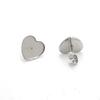 Основа для серег из нержавеющей стали в форме персикового сердца 12 мм для пуссет в форме сердца