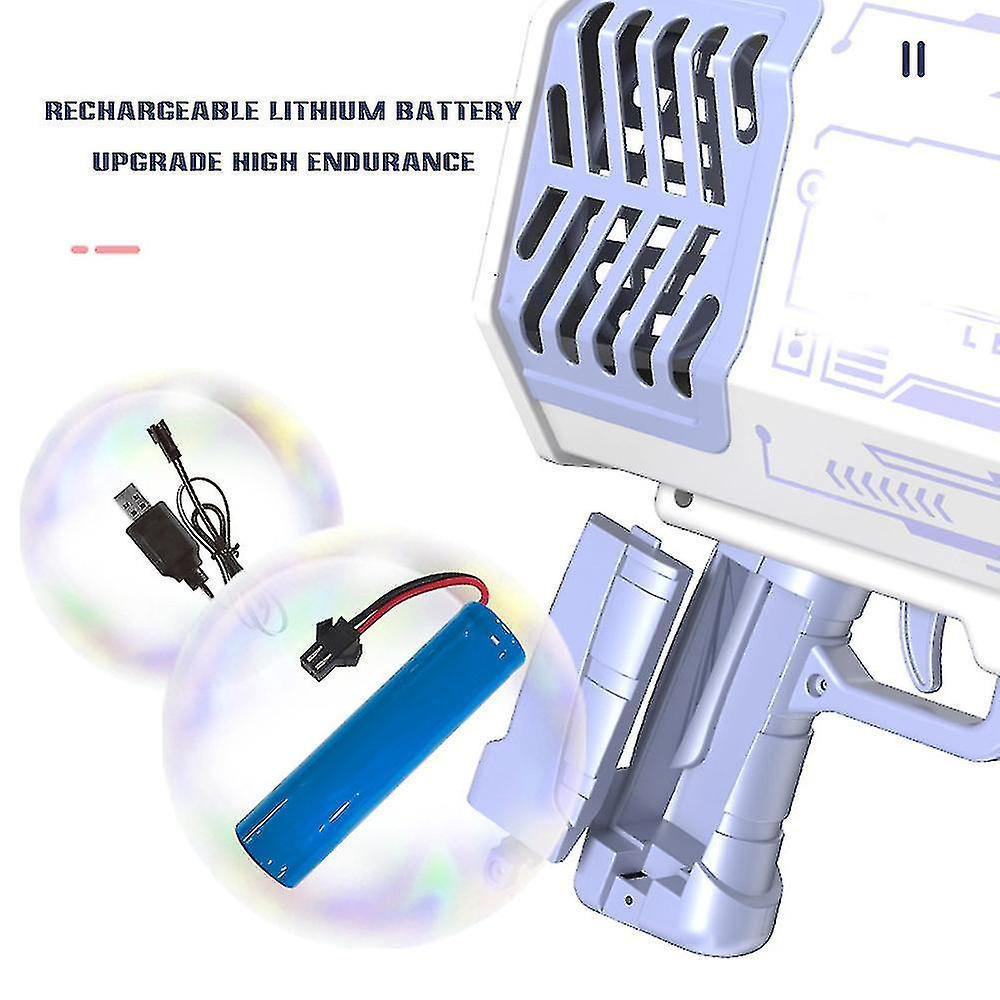69 Holes Outlet Electric Bubble Machine Handheld Bubble Blower Rechargeable