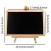 Chalkboard Sign Made of Wood with Easel Stand, Multifunctional 26.9 X 16.6 Cm Large Chalkboard,