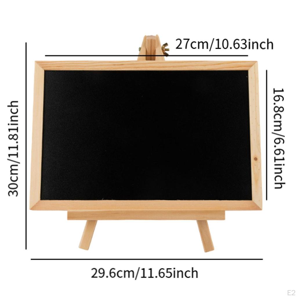 Chalkboard Sign Made of Wood with Easel Stand, Multifunctional 26.9 X 16.6 Cm Large Chalkboard,