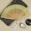 Folding Fan with Tassel Hollow Out Faux Silk Bamboo Stronge Hinge Chinese Vintage Style Photo Prop Party Decoration Supply Classical Dance Prop