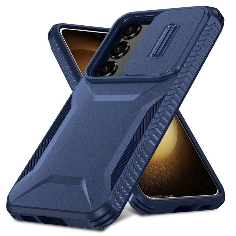 Ударопрочный чехол для Samsung Galaxy S25 S24Ultra S24FE S24Plus S23Ultra S23FE S23 S22 Защита камеры со сдвижной крышкой Жесткий чехол