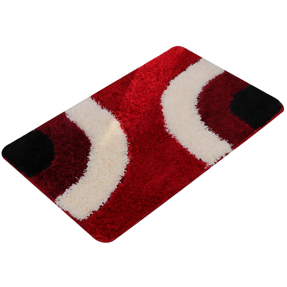 Thickened Geometric Bathroom Carpet Three-piece Bathroom Floor Mat Non-slip Mat Rectangular Foot Mat Entry Door Absorbent Mat