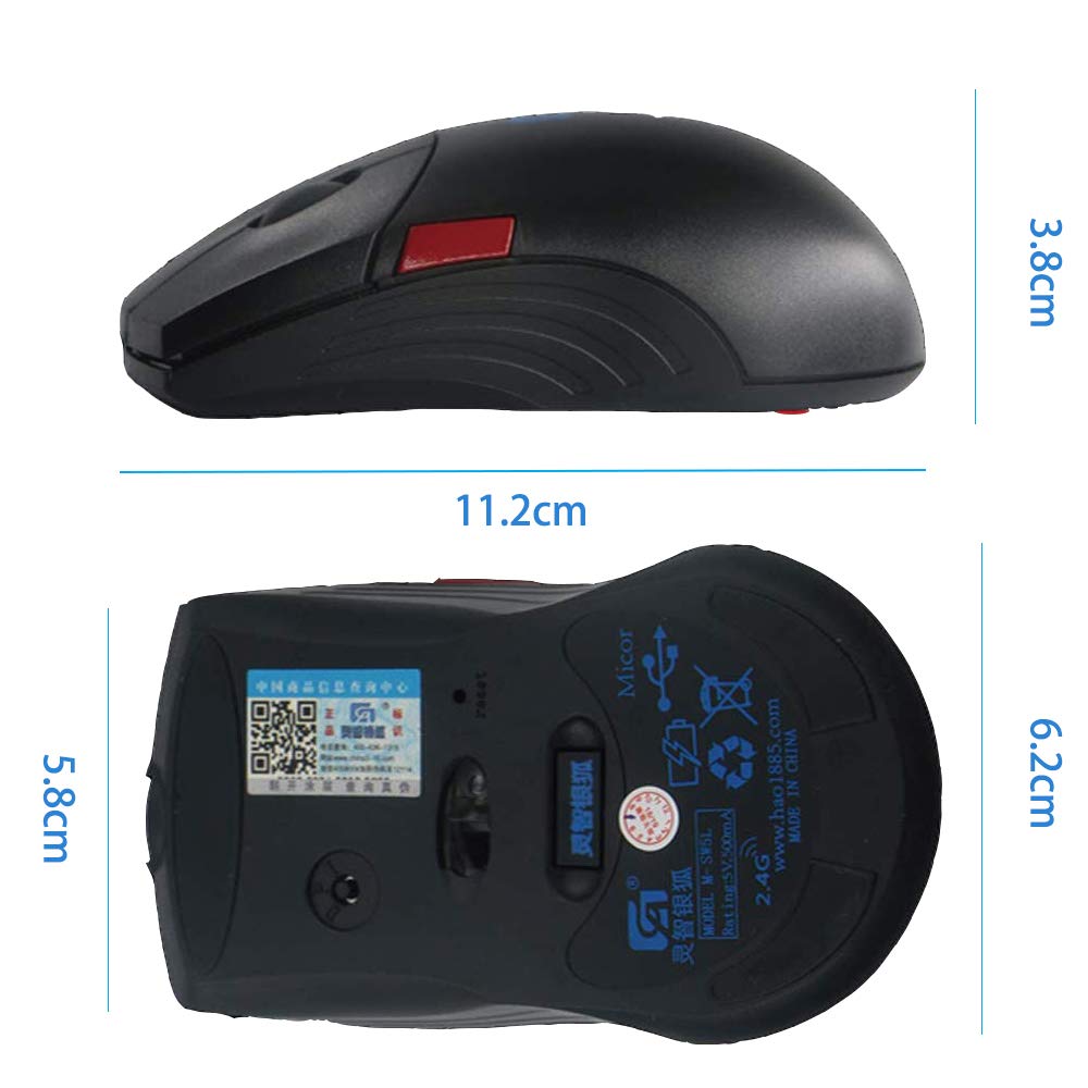 Беспроводная мышь Беспроводная мышь 5 кнопок Компактная USB Перезаряжаемая Маленькая Тихая Высокая точность Легкая для переноски Кнопка определения макросов Идеально подходит для 3DCG CAD