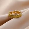 Geometric Design Women Finger Ring Tiny French Vintage Ring Colored Zircon Rings  Party