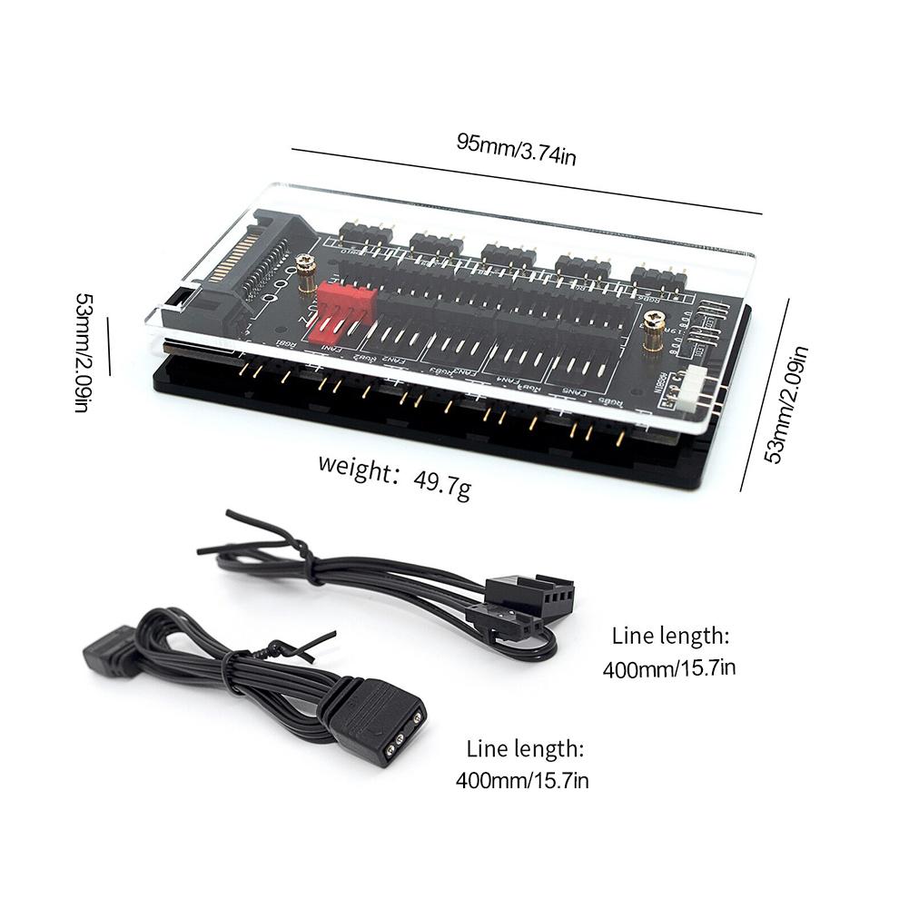 4-контактный PWM и 5V 3-контактный ARGB Cooler Master Многофункциональный разветвитель 10/16 концентратор ARGB&PWM HUB 2-в-1 Expansion Box Контроллер вентиляторов концентратор Разветвитель