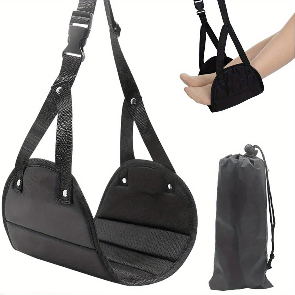 Adjustable Travel Foot Hammock - Airplane Foot Rest Hammock for Comfort  Hammock for Flights, Lightweight Travel Access