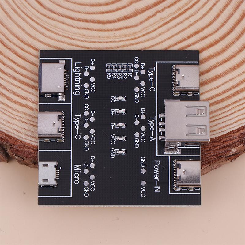 1 шт., испытательная плата для линии передачи данных USB-кабеля, тестер кабеля USB, короткое замыкание, включение-выключение для испытательной платы Type-C