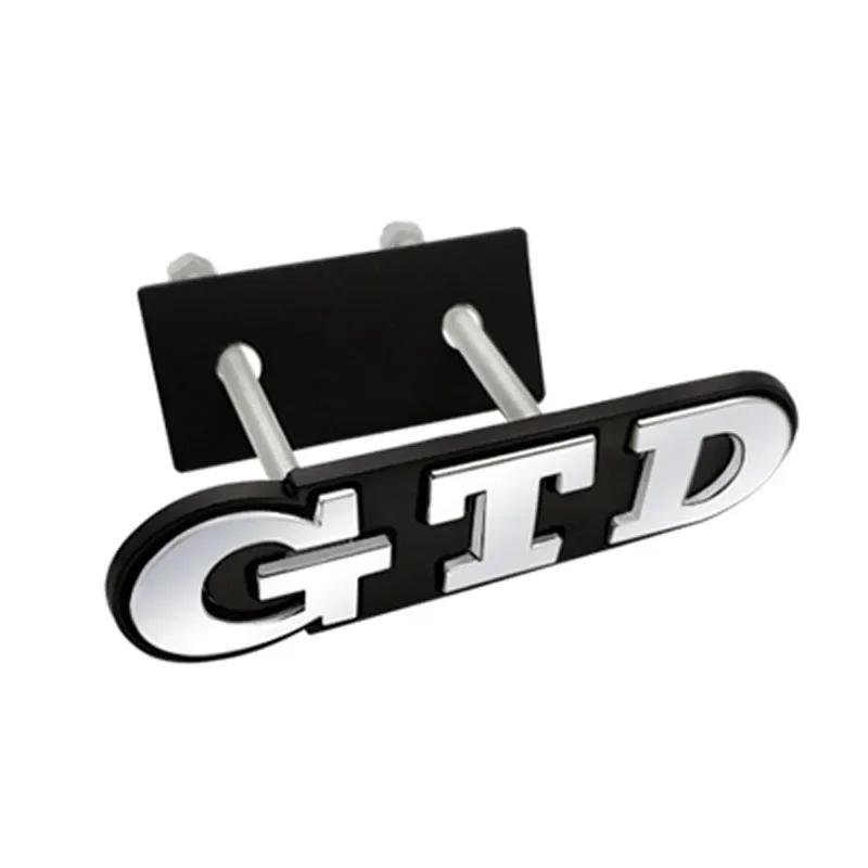 T322026 Hot VOLKSWAGEN 3D Metal GTD Front Grille Badge Emblem Sticker for VW Polo Golf 5 6 7 CC Passat Jetta MK4 MK5 MK6 Car Stylin