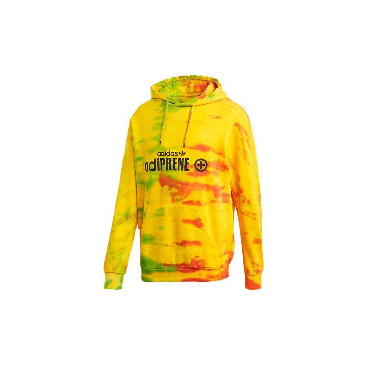 Adidas Originals Logo Print Tie-Dye Hoodie Loose Casual Daily Tops Men Yellow GD6002